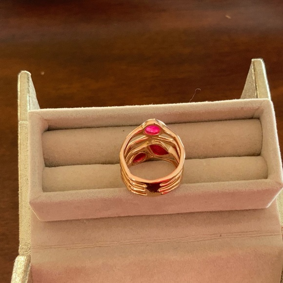 Monica Vinader Siren Cluster Cocktail Pink Quartz ring - Picture 6 of 14